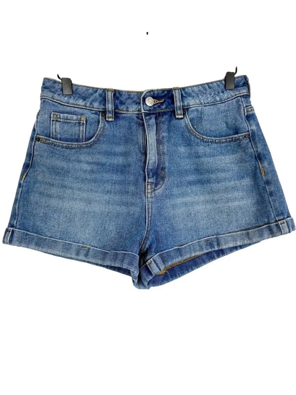 Pacsun Womens High Rise Mom Shorts Denim Blue 25